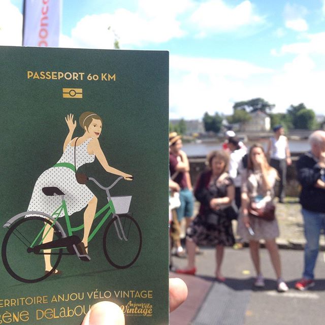 We got a passport for 60km ride "Anjou Vélo Vintage 2016" !
