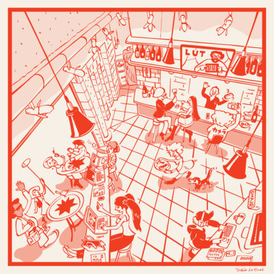 Final Illustration - Koenji Sankaku Cafe Bar